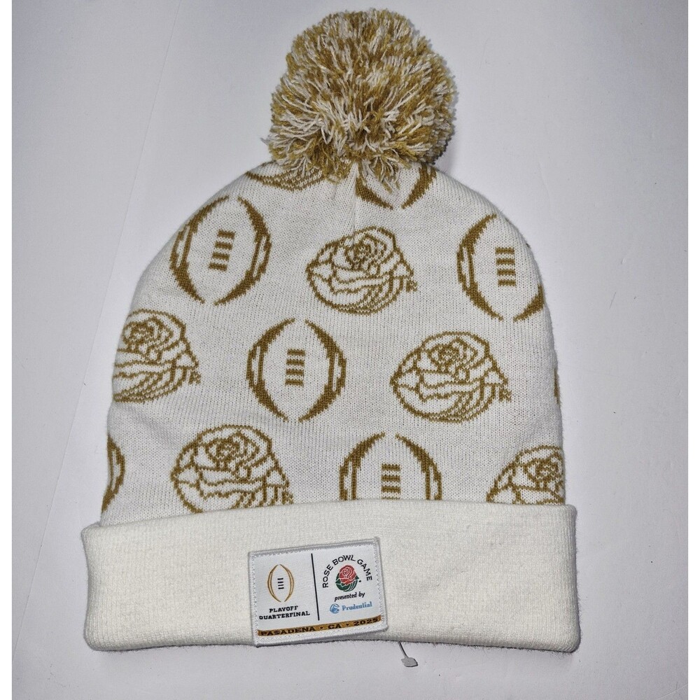Ohio State Buckeyes 2025 Rose Bowl Beanie Hat NWT CFP Quarterfinal Pom - Picture 2 of 7
